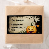 Spooky Pumpkin Halloween Adresetiketten Etiket (Insitu)