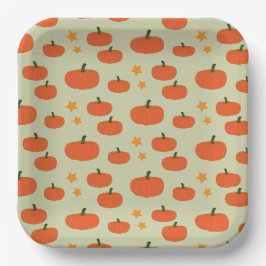 Spooky Pumpkin Halloween Papieren Bordje