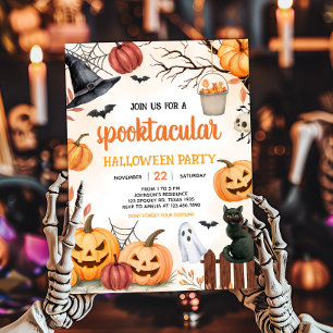 Spooky Pumpkin Halloween Party Kaart