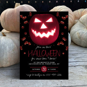 Spooky Pumpkin Halloween Party Kaart