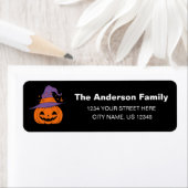 Spooky Pumpkin Halloween Party Mail Retouradres Etiket (Insitu)