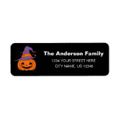 Spooky Pumpkin Halloween Party Mail Retouradres Etiket (Voorkant)