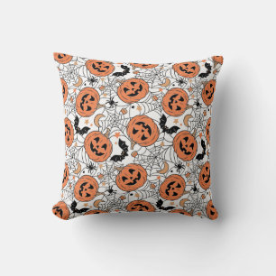 Spooky Pumpkin Halloween Pattern Kussen