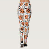 Spooky Pumpkin Halloween Pattern Leggings (Achterkant)