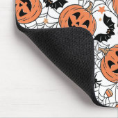 Spooky Pumpkin Halloween Pattern Muismat (Hoek)