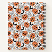 Spooky Pumpkin Halloween Pattern Notitieboek (Achterkant)