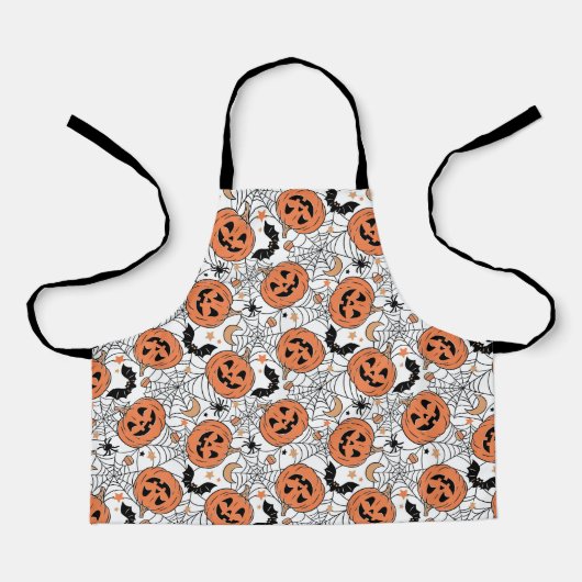 Spooky Pumpkin Halloween Pattern Schort (Voorkant)