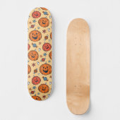 Spooky Pumpkin Halloween Pattern Skateboard (Voorkant)