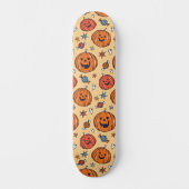 Spooky Pumpkin Halloween Pattern Skateboard (Voorkant)
