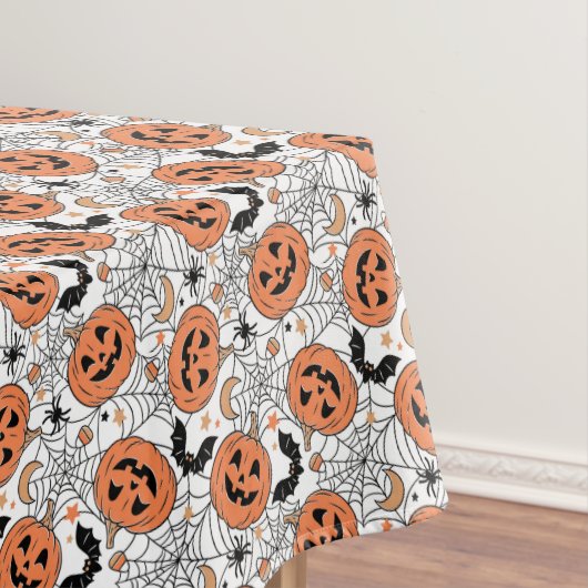 Spooky Pumpkin Halloween Pattern Tafelkleed (Voorbeeld)