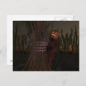 Spooky Pumpkin Head Scarecrow Briefkaart (Voorkant / Achterkant)