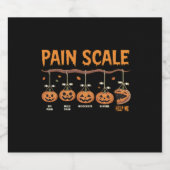 Spooky Pumpkin Pain Scale Trauma Nurse Triage Hall Sparkling Wijnetiket (Enkel label)