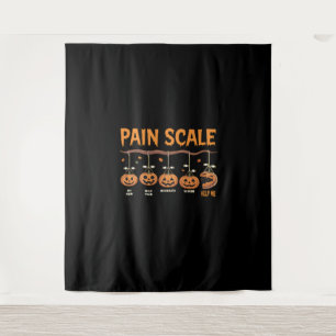 Spooky Pumpkin Pain Scale Trauma Nurse Triage Hall Wandkleed