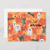 Spooky Pumpkin Patch Briefkaart (Voorkant / Achterkant)