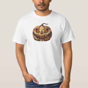 Spooky Pumpkin Patch Dubbelzijdig Halloween T-shir T-shirt