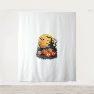 Spooky Pumpkin Patch – Retro Halloween T-shirt Wandkleed
