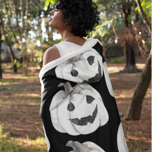 Spooky Pumpkin Pattern | Happy Halloween Fleece Deken
