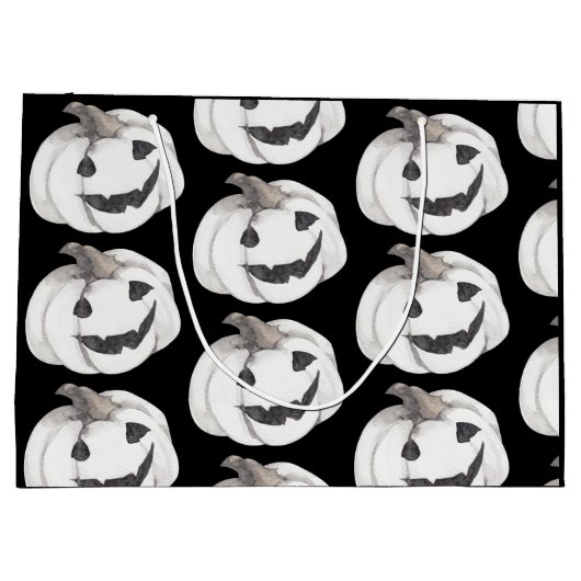 Spooky Pumpkin Pattern | Happy Halloween Groot Cadeauzakje (Achterkant)