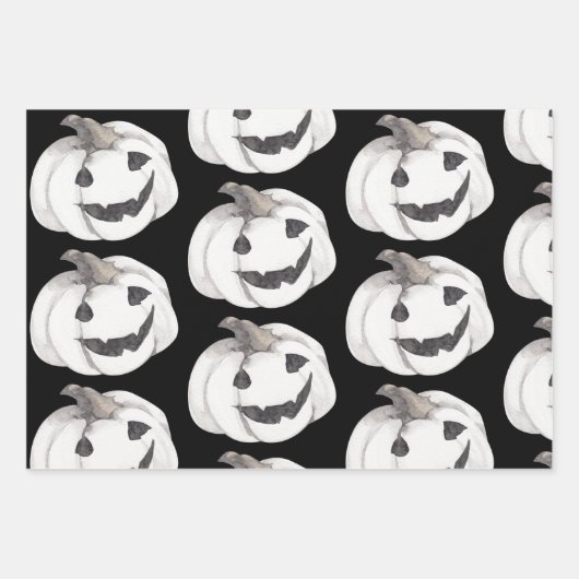 Spooky Pumpkin Pattern | Happy Halloween Inpakpapier Vel (Voorkant 3)