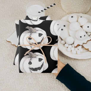 Spooky Pumpkin Pattern   Happy Halloween Inpakpapier Vel