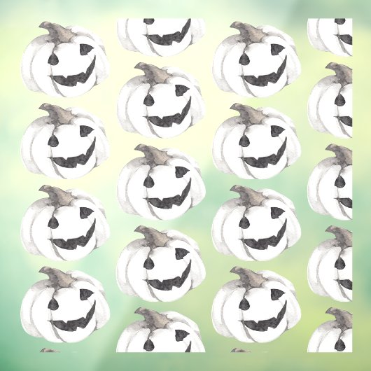 Spooky Pumpkin Pattern | Happy Halloween Raamsticker (Vel 3)