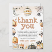Spooky Pumpkin Thank You Card Kaart (Voorkant)