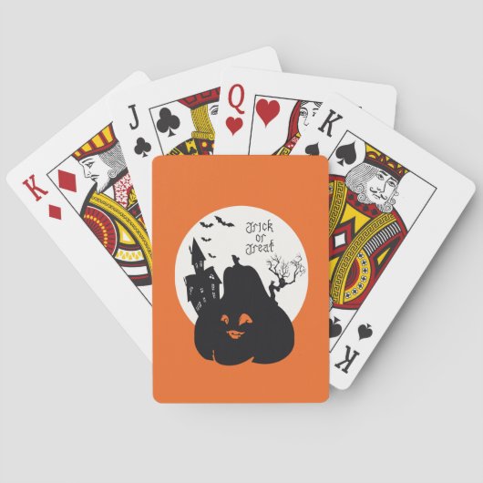 Spooky Pumpkin Trick or treat Speelkaarten (Achterkant)