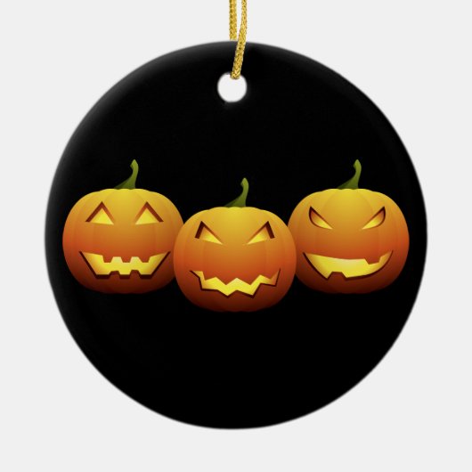 Spooky Pumpkins Keramisch Ornament (Voorkant)