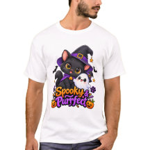 Spooky & Purrfect – T-Shirt de Chat d'Halloween