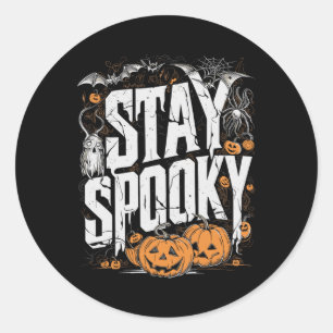 Spooky Quote Halloween Drink Coffee Funny Kleding Ronde Sticker