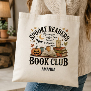 Spooky Readers Book Club Persoonlijke Halloween Tote Bag