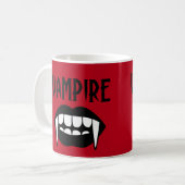 Spooky Red Vampire Halloween Koffiemok (Voorkant links)