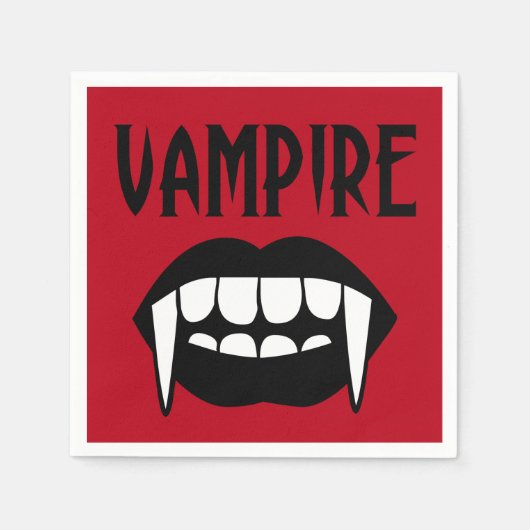 Spooky Red Vampire Halloween Servetten (Voorkant)