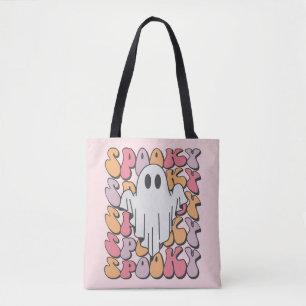 Spooky Retro Ghost Draagtas