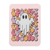 Spooky Retro Ghost Magneet (Verticaal)
