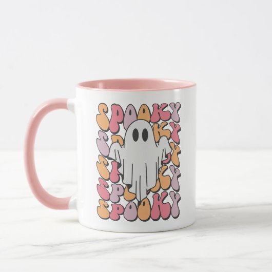 Spooky Retro Ghost Mok (Links)
