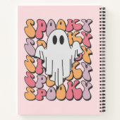 Spooky Retro Ghost Notitieboek (Achterkant)