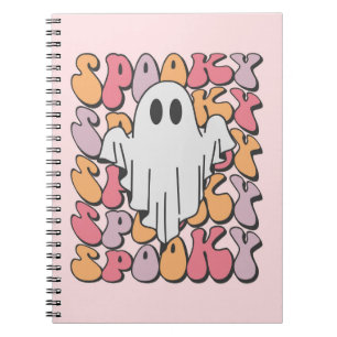 Spooky Retro Ghost Notitieboek