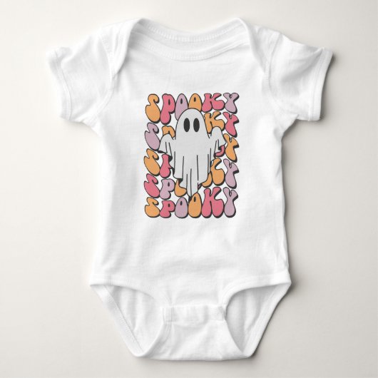 Spooky Retro Ghost Romper (Voorkant)