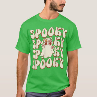 Spooky Retro Groovy Ghost Boo Halloween Costume Sc T-shirt