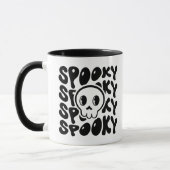 Spooky retro schedel Mok (Links)
