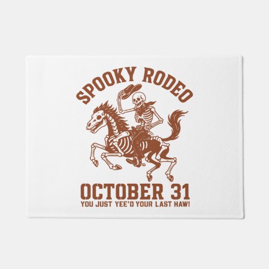 Spooky Rodeo Halloween 31 oktober Deurmat (Voorkant)