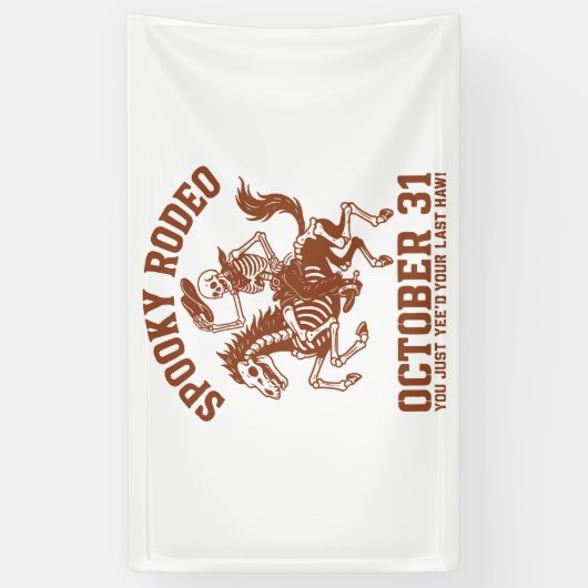 Spooky Rodeo Halloween 31 oktober Spandoek (Verticaal)