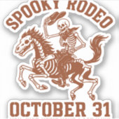Spooky Rodeo Halloween 31 oktober Sticker (Voorkant)
