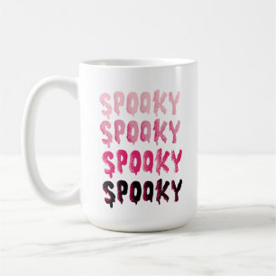Spooky roze en zwarte Halloween Koffiemok