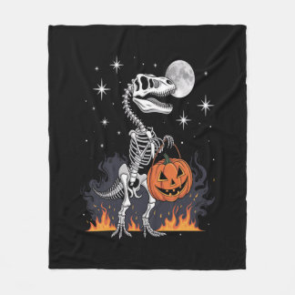 Spooky Saurus Halloween Dinosaur Fleece Deken