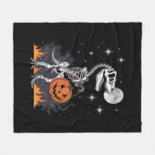 Spooky Saurus Halloween Dinosaur Fleece Deken (Voorkant (Horizontaal))