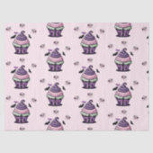 Spooky schattige Cupcake & Lollipops vleermuizen p Tissuepapier (Voorkant)