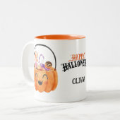 Spooky-schattige gepersonaliseerde mok voor Hallow (Voorkant links)