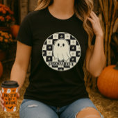 Spooky Schattige Ghost Checkerboard T-shirt